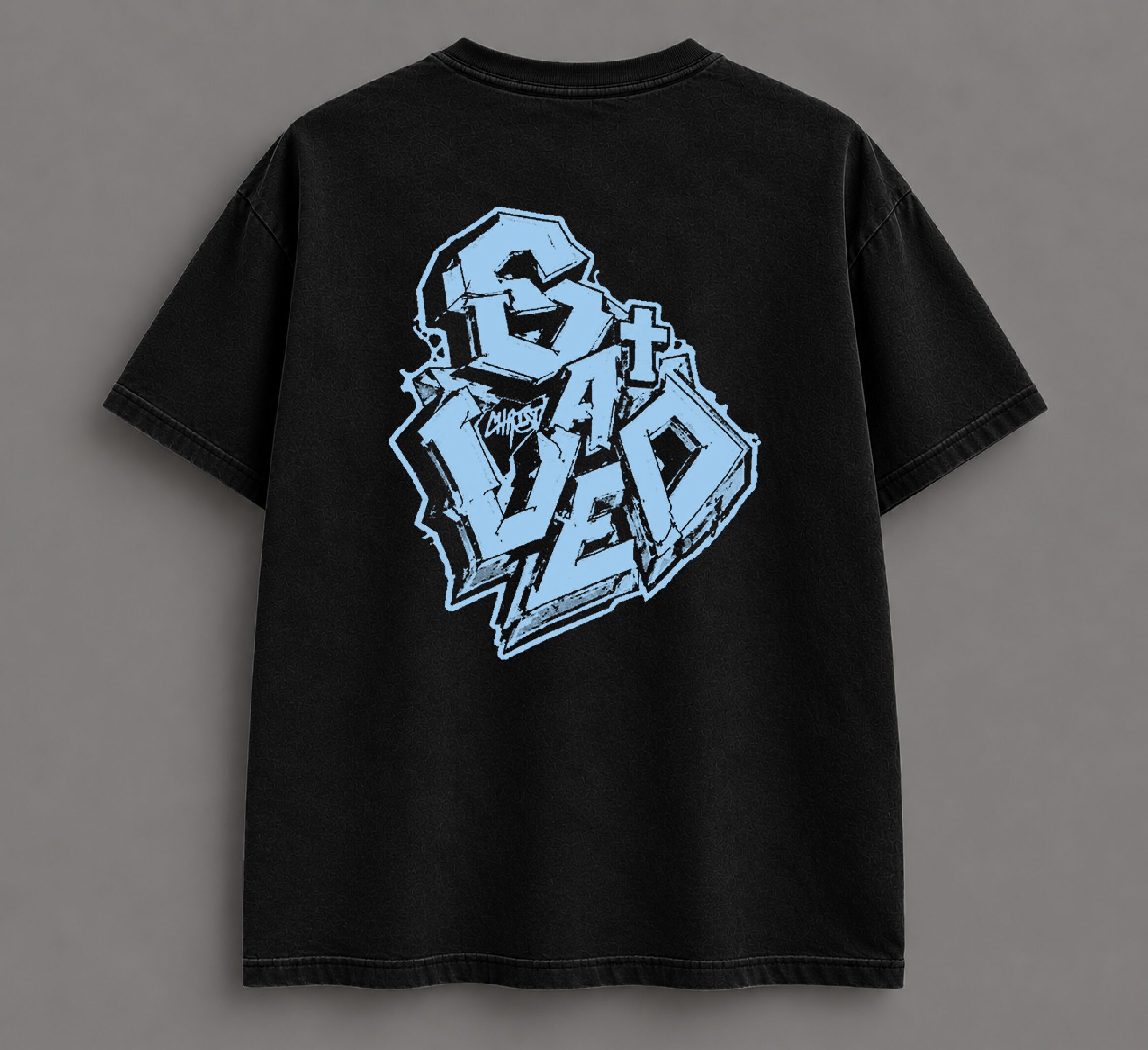 Christ Saved Powder Blue Tee